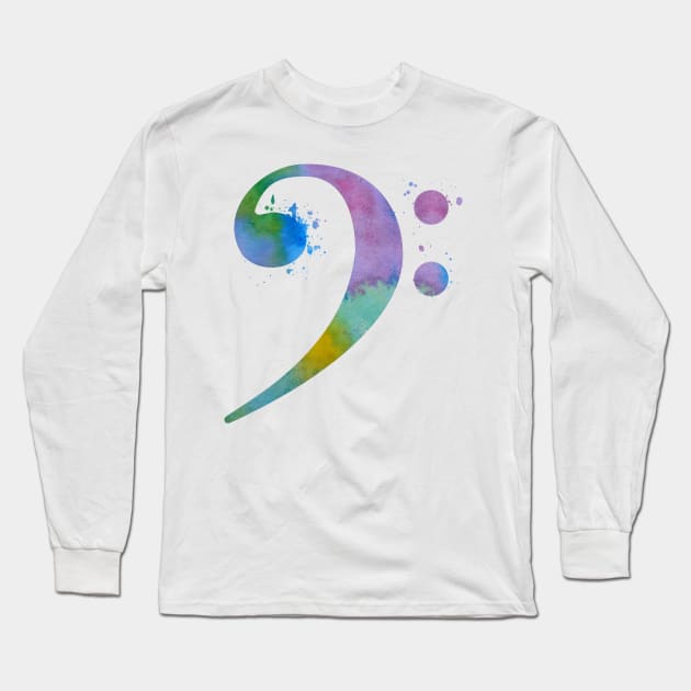 Bass Clef Long Sleeve T-Shirt by TheJollyMarten